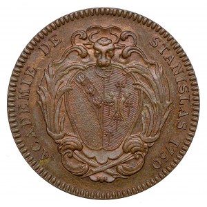 Pologne/France, Stanislaw Leszczynski, médaille Stanislaw Academy 1750