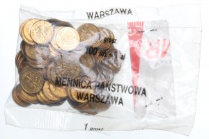 III RP, mincovné vrecko 1 cent 1991