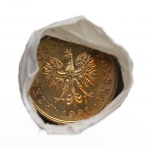 Terza Repubblica, rotolo bancario di 5 penny 1991