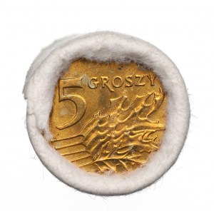 Troisième République, rouleau bancaire de 5 pennies 1990