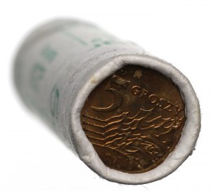 Troisième République, rouleau bancaire de 5 pennies 1993