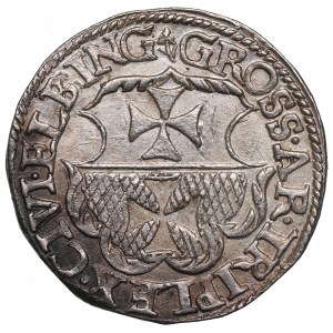 Sigismund I the Old, Trojak 1540 Elbląg - BEAUTIFUL