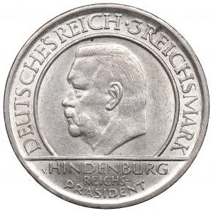 Allemagne, République de Weimar, 3 marques 1929 F