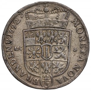 Germany, Brandenburg-Prussia, Friedrich III, 2/3 Thaler 1692