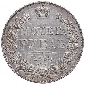 Russland, Nikolaus I., Rubel 1843 АЧ