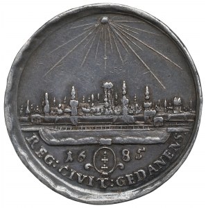 Jean III Sobieski, Médaille de l'arrivée du roi en Poméranie 1685 - RARE