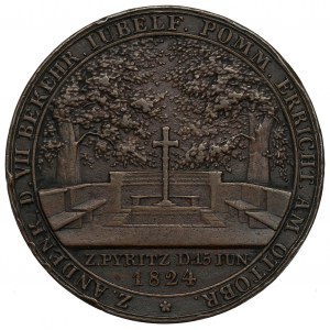 Pommern, Pyrzyce, Medaille zur 700-Jahr-Feier des Christentums - einseitiger Druck