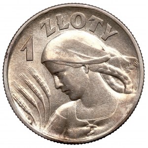 II RP, 1 zloty 1925 (avec point), Londres Femme et oreilles