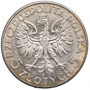 II RP, 5 zl. 1932 BZM Hlava ženy