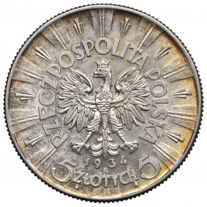 II Republic of Poland, 5 zloty 1934 Pilsudski