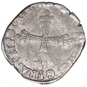 France/Poland, Henri III, 1/4 ecu 1585, Saint Lo