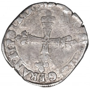 Enrico III di Valois, 1/4 ecu 1585