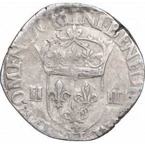 France/Poland, Henri III, 1/4 ecu 1585, Saint Lo