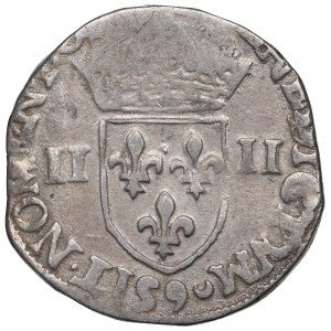 Heinrich III. von Valois, 1/4 ecu 1580, Rennes