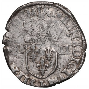 Heinrich III. von Valois, 1/4 ecu 1589, Nantes