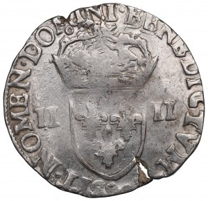 Henrich III. z Valois, 1/4 ecu 1587, Rennes