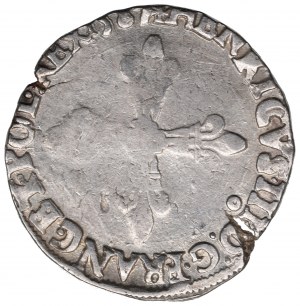 Heinrich III. von Valois, 1/4 ecu 1587, Rennes