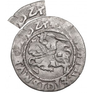 Sigismondo I il Vecchio, mezzo penny 1524, Vilnius - rovescio 4