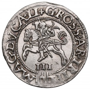 Zikmund II Augustus, Trojak 1562, Vilnius - široký disk L/LI