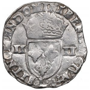 France/Poland, Henri III, 1/4 ecu 1588, Nantes