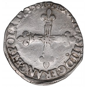 Enrico III di Valois, 1/4 ecu 1581, Rennes