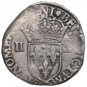 Enrico III di Valois, 1/4 ecu 1583, Nantes