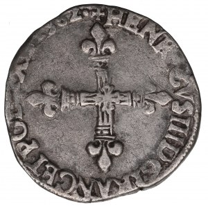 Henrich III. z Valois, 1/4 ecu 1582, Rennes