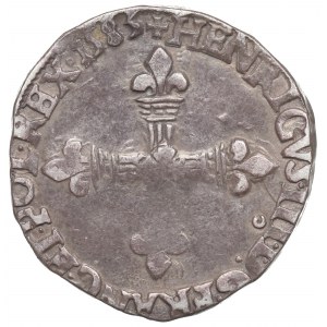 Heinrich III. von Valois, 1/4 ecu 1585 Rennes