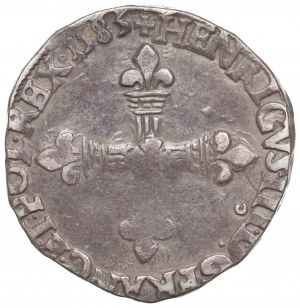 Heinrich III. von Valois, 1/4 ecu 1585 Rennes