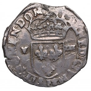Enrico III di Valois, 1/8 ecu 1584, Angers