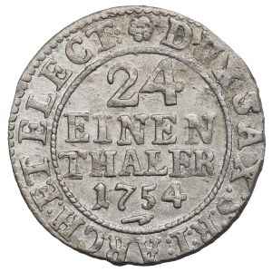 August III Sas, 1/24 Taler 1754, Dresden
