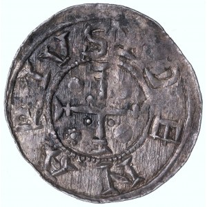 Boleslao III il Wrymouth, Cracovia, denario, principe sul trono, DENARI - BELLISSIMO