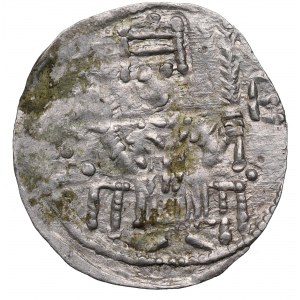 Bolesław IV Kędzierzawy, Cracovia, denario, imperatore in trono con PALMA - raro