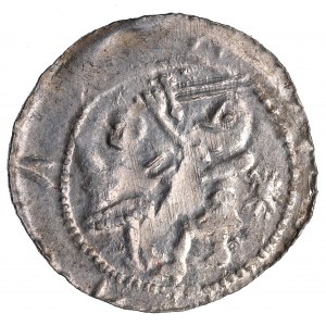 Ladislao II l'Esiliato, Cracovia, denario, aquila e lepre