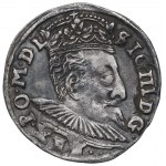 Sigismondo III Vasa, Trojak 1597, Vilnius, DATA al TOP, leone trafitto con uncino - RARO