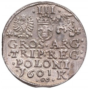 Sigismondo III Vasa, Trojak 1601, Cracovia - ECCELLENTE
