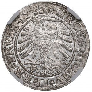 Sigismund I the Old, Groschen for Prussia 1529, Thorn - NGC MS61