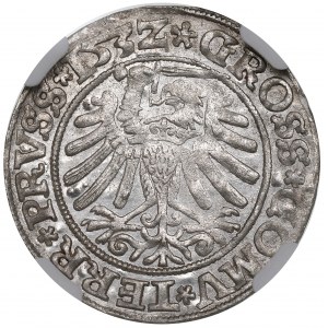 Sigismondo I il Vecchio, penny per le terre prussiane 1532, Torun - NGC MS64