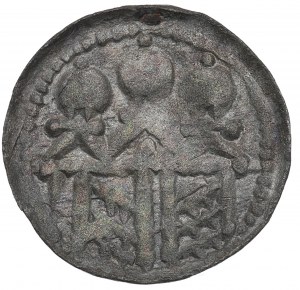 Boleslao II il Temerario, Cracovia, denario del Re, lettera Z e punti - ECCELLENTE