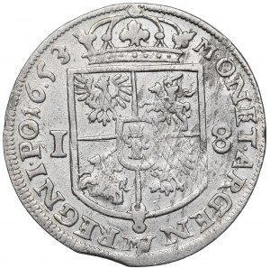 Ján II Kazimír, Ort 1653, Wschowa, CASIMIR / ARGEN PO - RZADKI