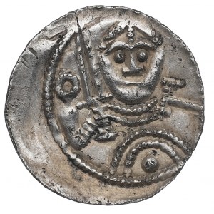 Ladislao II l'Esiliato, Cracovia, denario, principe e vescovo, lettere O T - BELLISSIMO