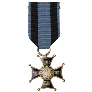 Repubblica Popolare di Polonia, Croce di Cavaliere dell'Ordine dei Virtuti Militari - incisione di Olszewski