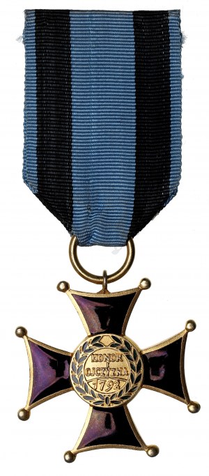 République populaire de Pologne, Croix de Chevalier de l'Ordre de Virtuti Militari - gravure d'Olszewski