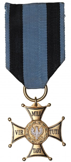 Repubblica Popolare Polacca, Croce dell'Ordine delle Virtuti Militari - incisione di Olszewski