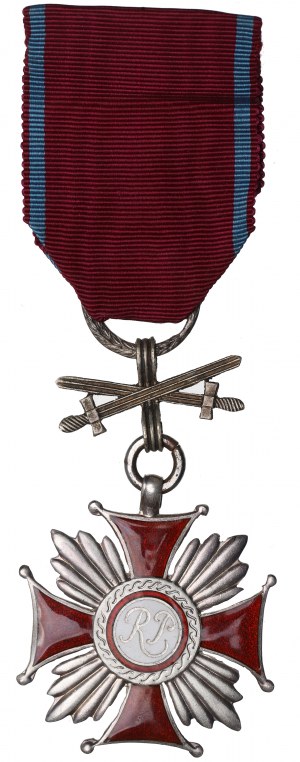 PSZnZ, Silbernes Verdienstkreuz mit Schwertern - Spink Silber