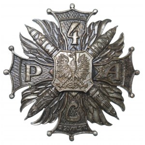 II RP, insigne du 4e régiment d'artillerie lourde, Łódź - Grabski
