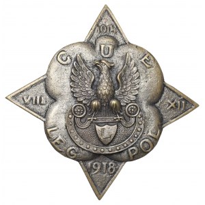 II RP, Badge of the Central Records Office of the Polish Legions - rare