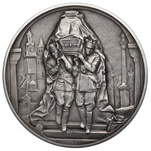 II RP, Primo anniversario della morte di Józef Piłsudski Medaglia 1936 - argento
