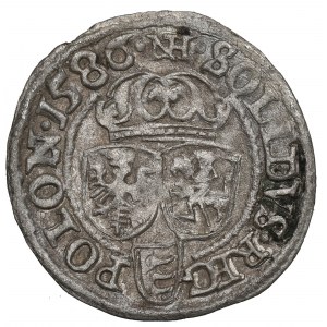 Stefan Batory, scellino 1586, Olkusz - NH su corona