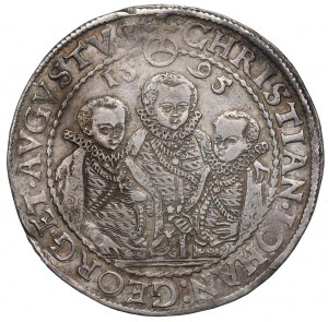 Nemecko, Sasko, Kristian II, Ján Juraj I., Augustus, Thaler 1595